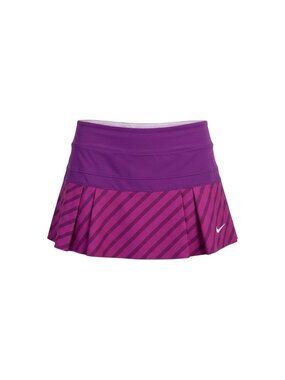 Nike Womens Purple Dri-FIT Skort Stripe Pattern Size Large